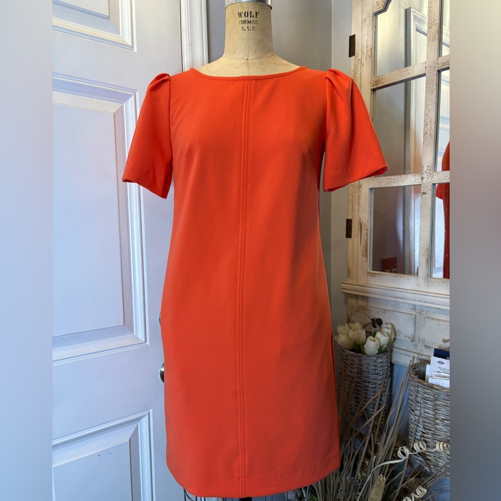 Trina Turk Vibrant Orange Mini Dress‎ Quiet Luxury Fallfashion Chic Size 2 NWT